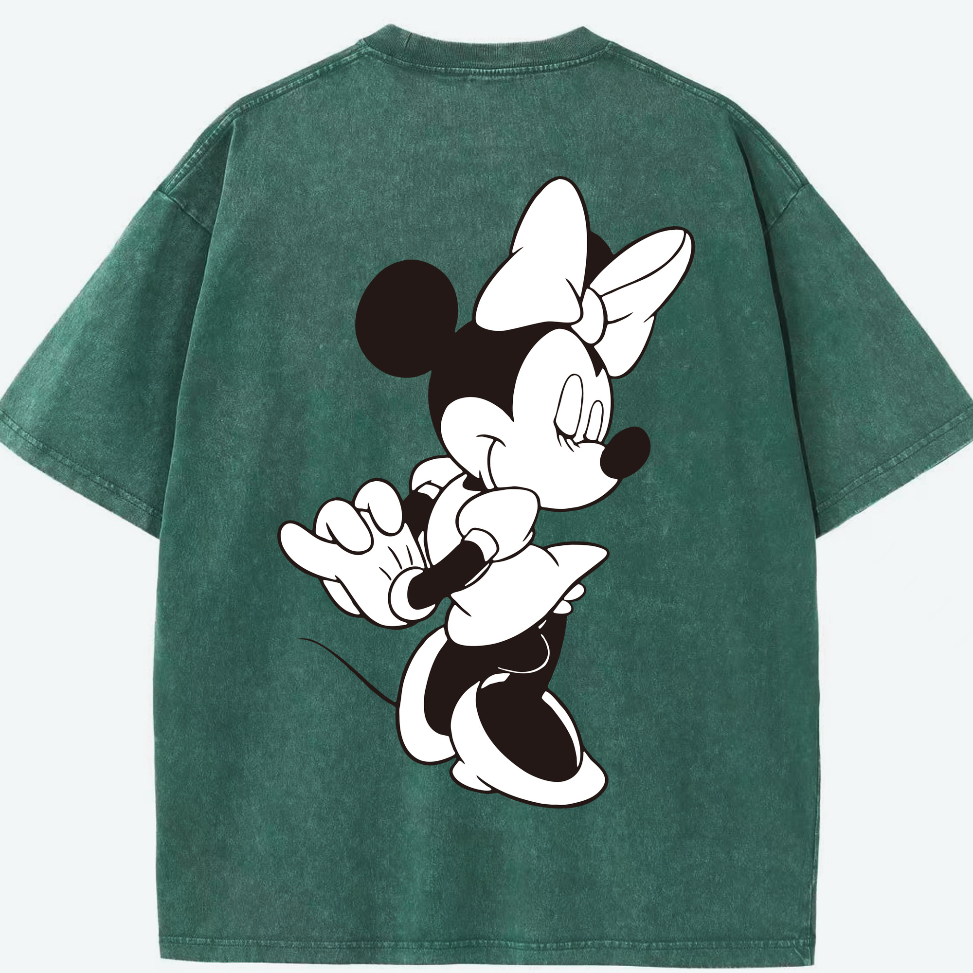 （画像用） ミッキーマウス Mickey Mouse 綿100% ヴィンテージ風 半袖Tシャツ（背面プリント）